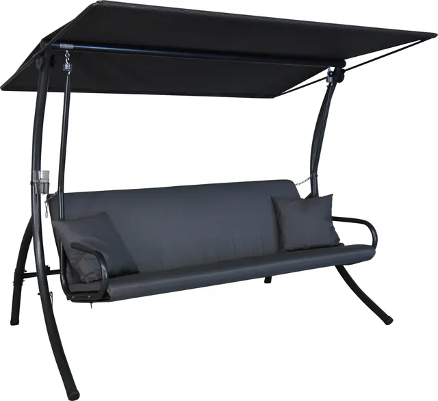 angerer-elegance-zip-hollywoodschaukel-mit-bett-funktion-made-in-germany-dunkelg image 1