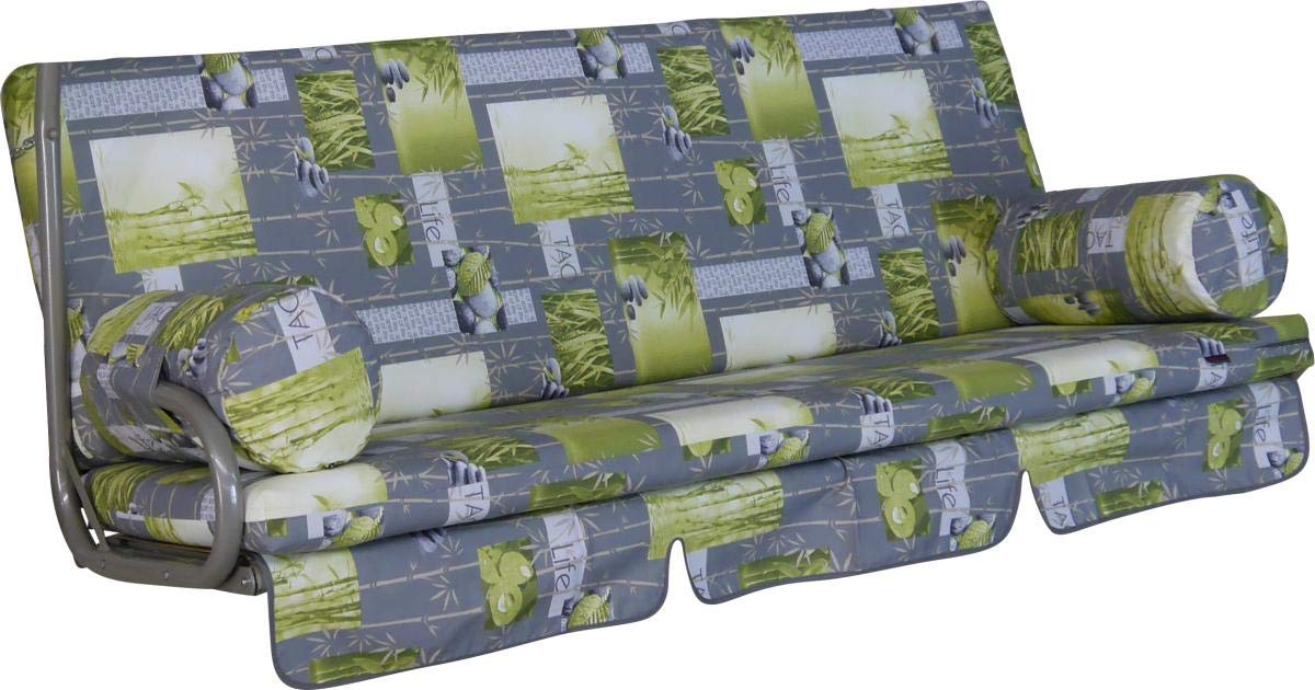 angerer-hollywoodschaukel-auflage-trend-terra-braun-gemustert-3-sitzer-set image 2