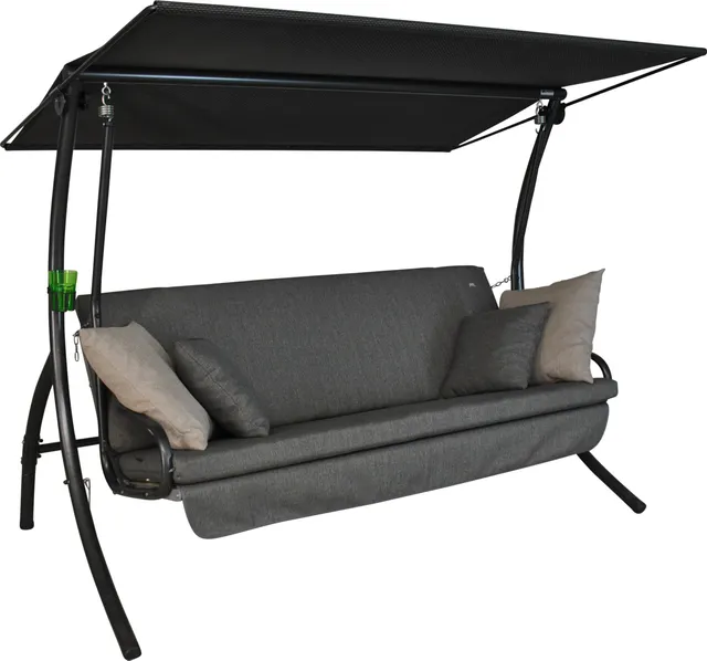 angerer-hollywoodschaukel-drift-smart-grau-3-sitzer-mit-bettfunktion image 1