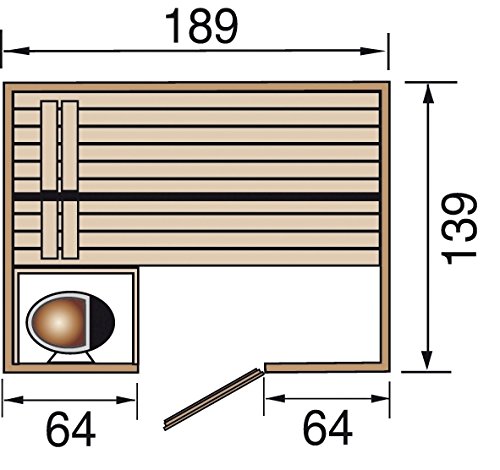 weka-massivholzsauna-valida-2-gt-38-mm-blockbohlensauna-mit-ganzglast-r-und-2-ko image 3