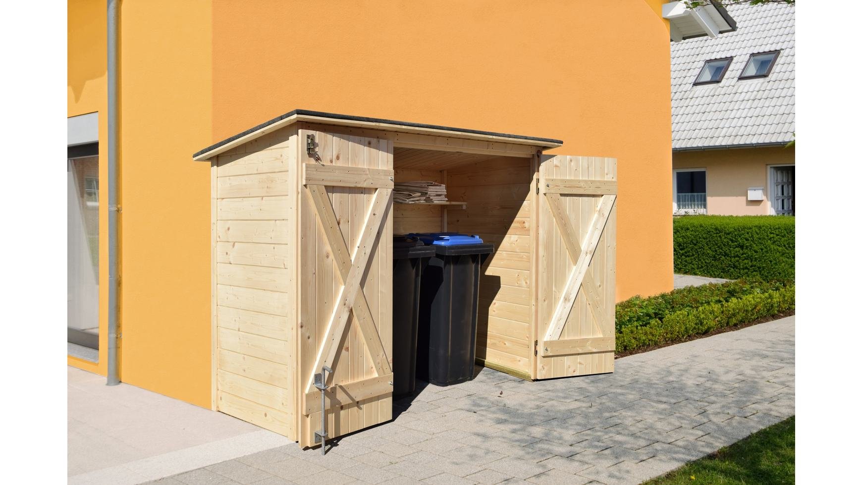 weka-mehrzweckbox-fahrrad-und-m-lltonnenbox-219-x-100-x-151-cm-natur image 2