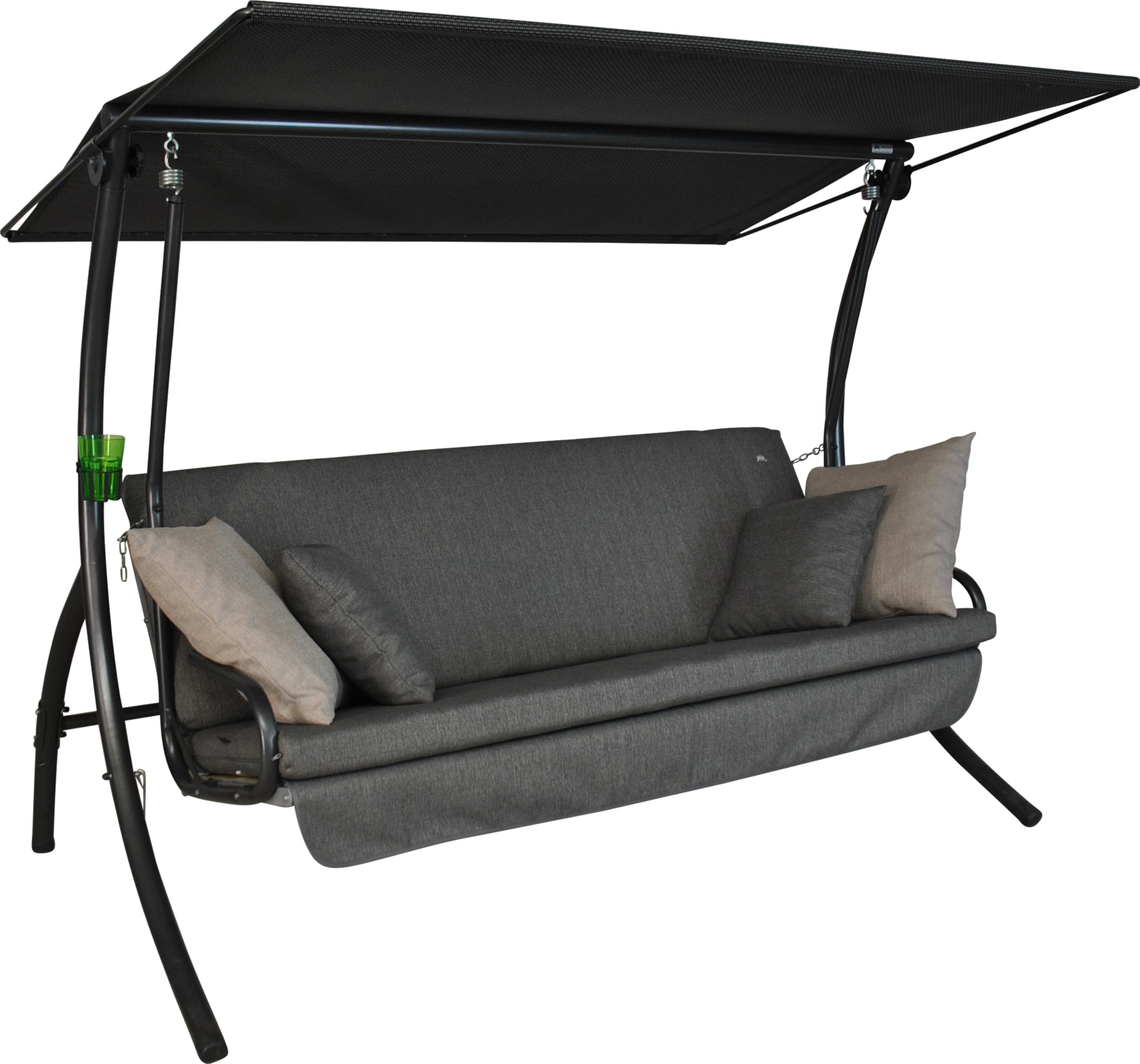 angerer-hollywoodschaukel-drift-smart-grau-3-sitzer-mit-bettfunktion image 1