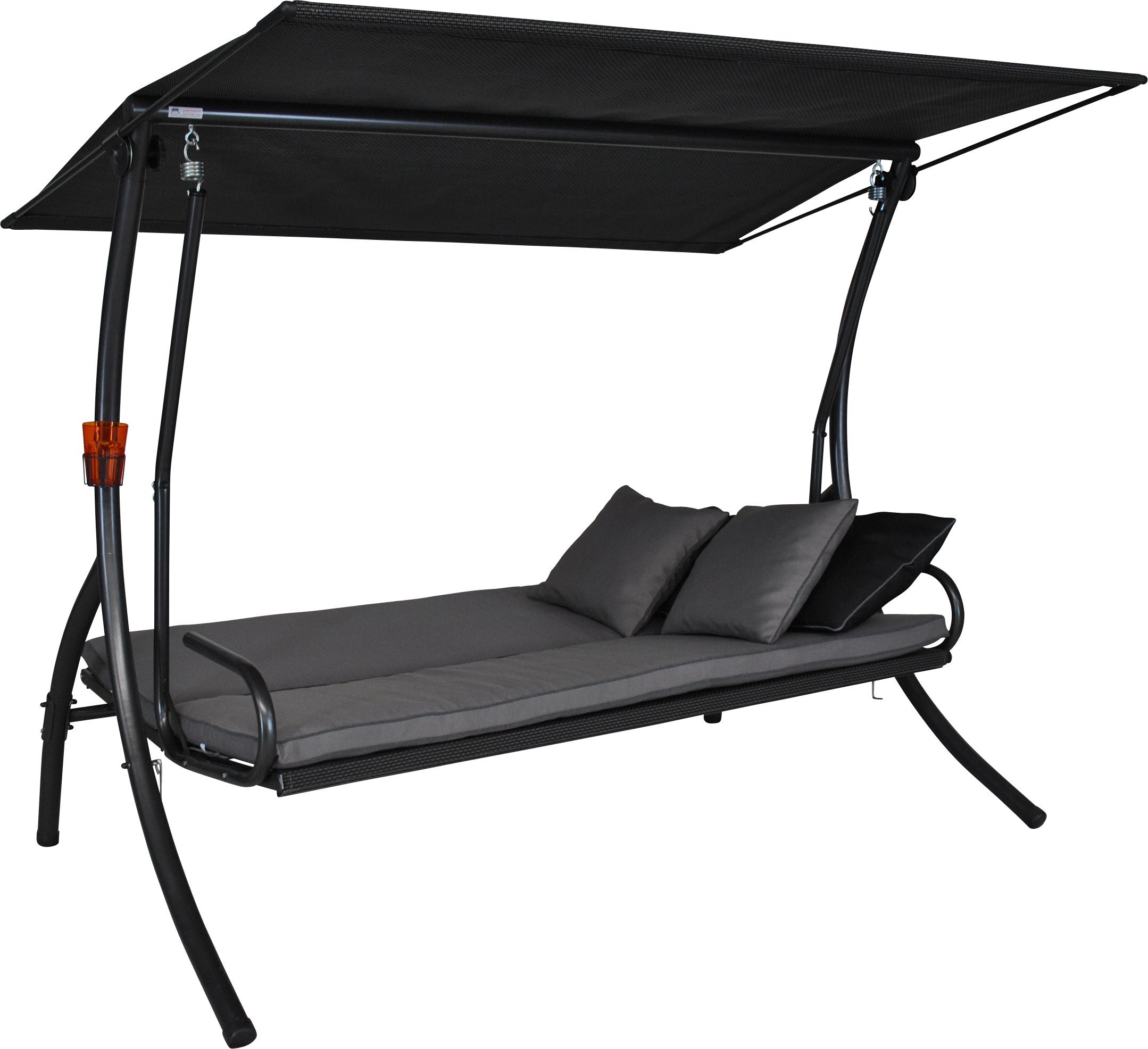 angerer-hollywoodschaukel-elegance-style-grau-3-sitzer-mit-bettfunktion image 2