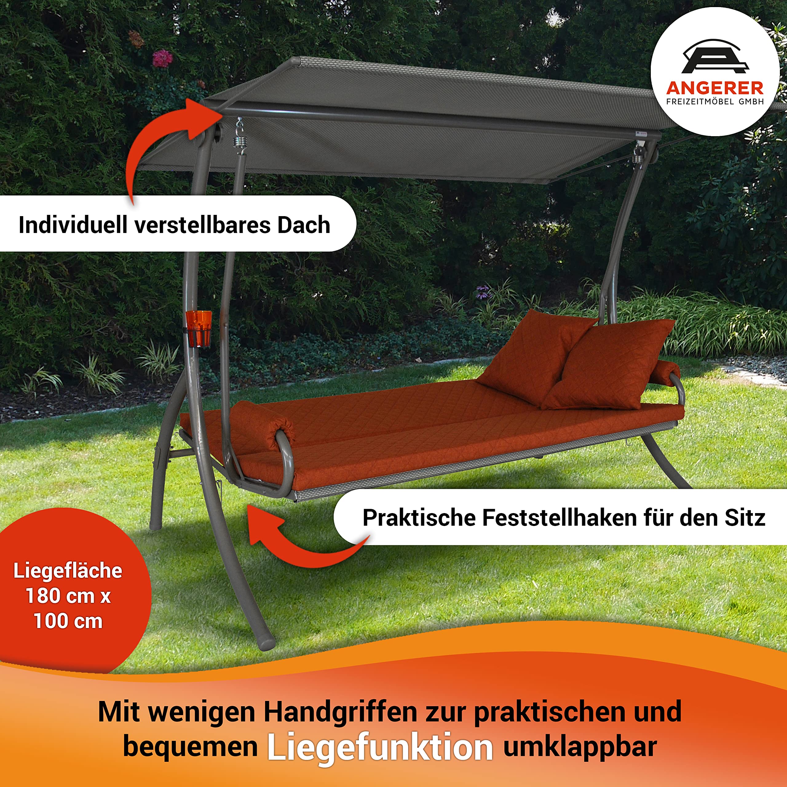 angerer-hollywoodschaukel-elegance-joy-hellgr-n image 4