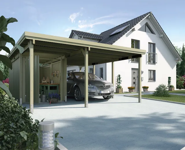 weka-carport-607-gr-e-2-kdi-mit-xl-ger-teraum-478-x-579-cm image 1