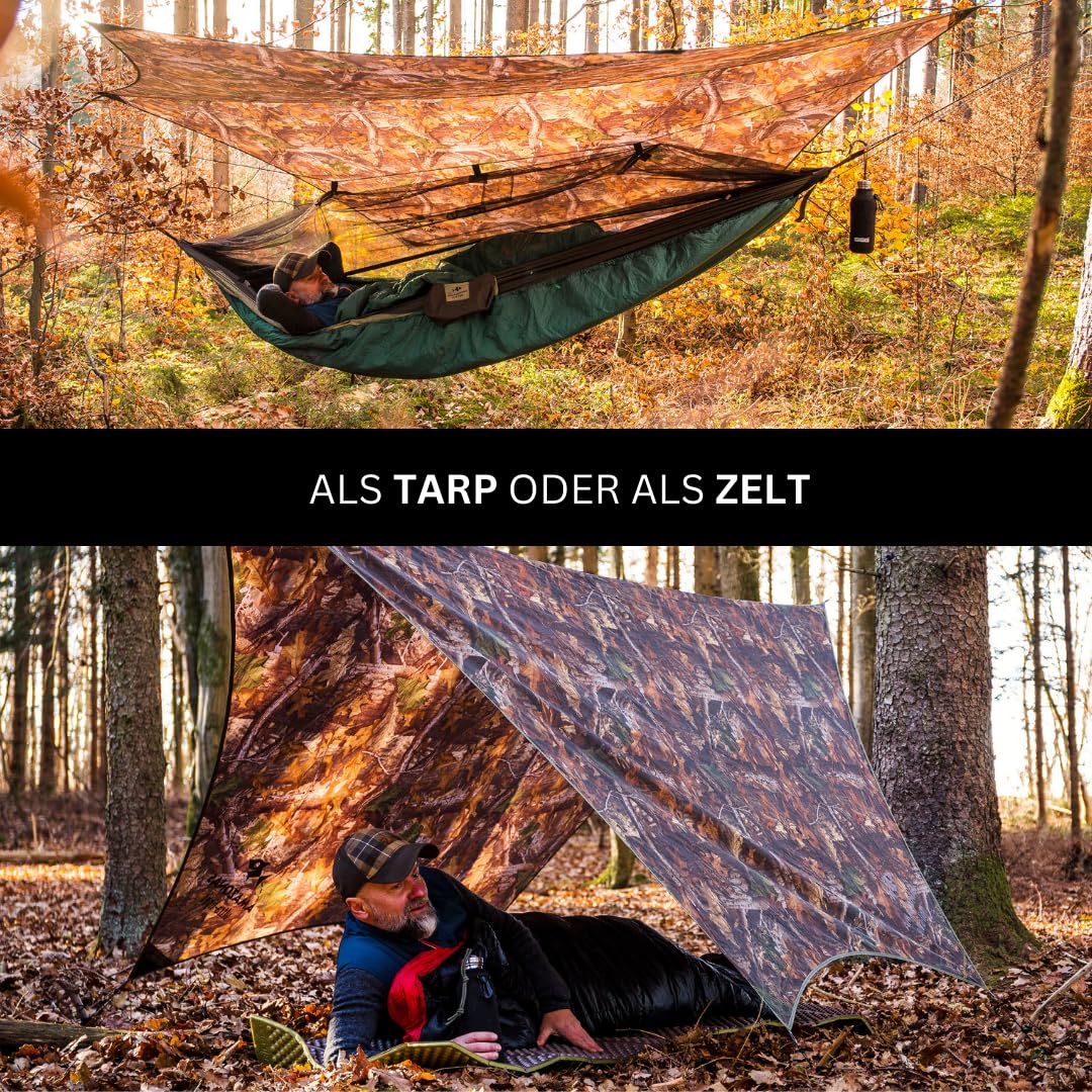 amazonas-ultra-light-traveller-tarp-forest-wetterschutz-tarp-in-tarnoptik image 3