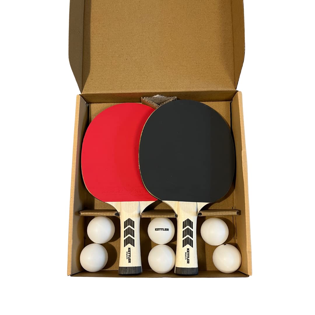 kettler-tischtennis-set-match-2-schl-ger-3-b-lle-indoor-outdoor image 2