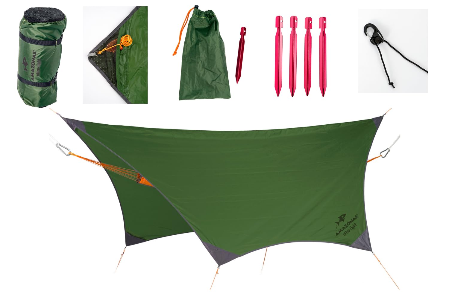 amazonas-ultralight-outdoor-hammock-set-moskito-traveller-thermo-tarp-t-strap-un image 8