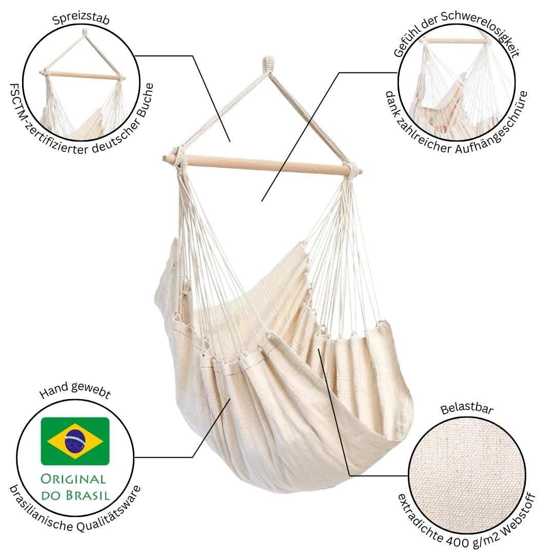 amazonas-brasil-xl-h-ngesessel-ohne-gestell-natura-1-6x1-3-m-bis-150-kg image 2