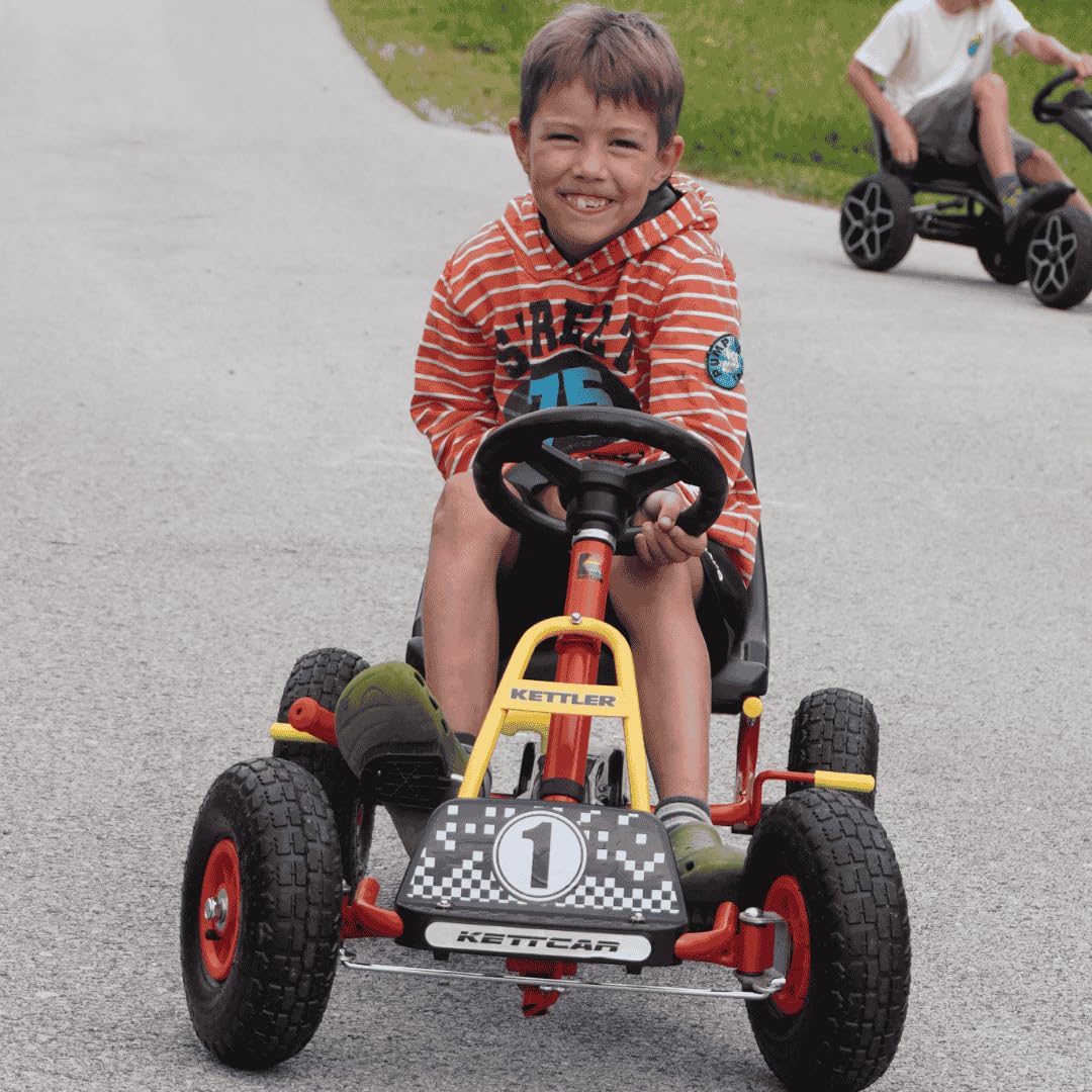 kettler-kettcar-retro-go-kart-mit-handbremse-und-luftbereifung-rot image 2