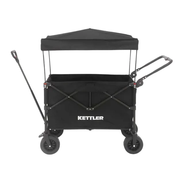 kettler-easy-bollerwagen-faltbar-mit-bremse-und-schiebegriff-schwarz image 1