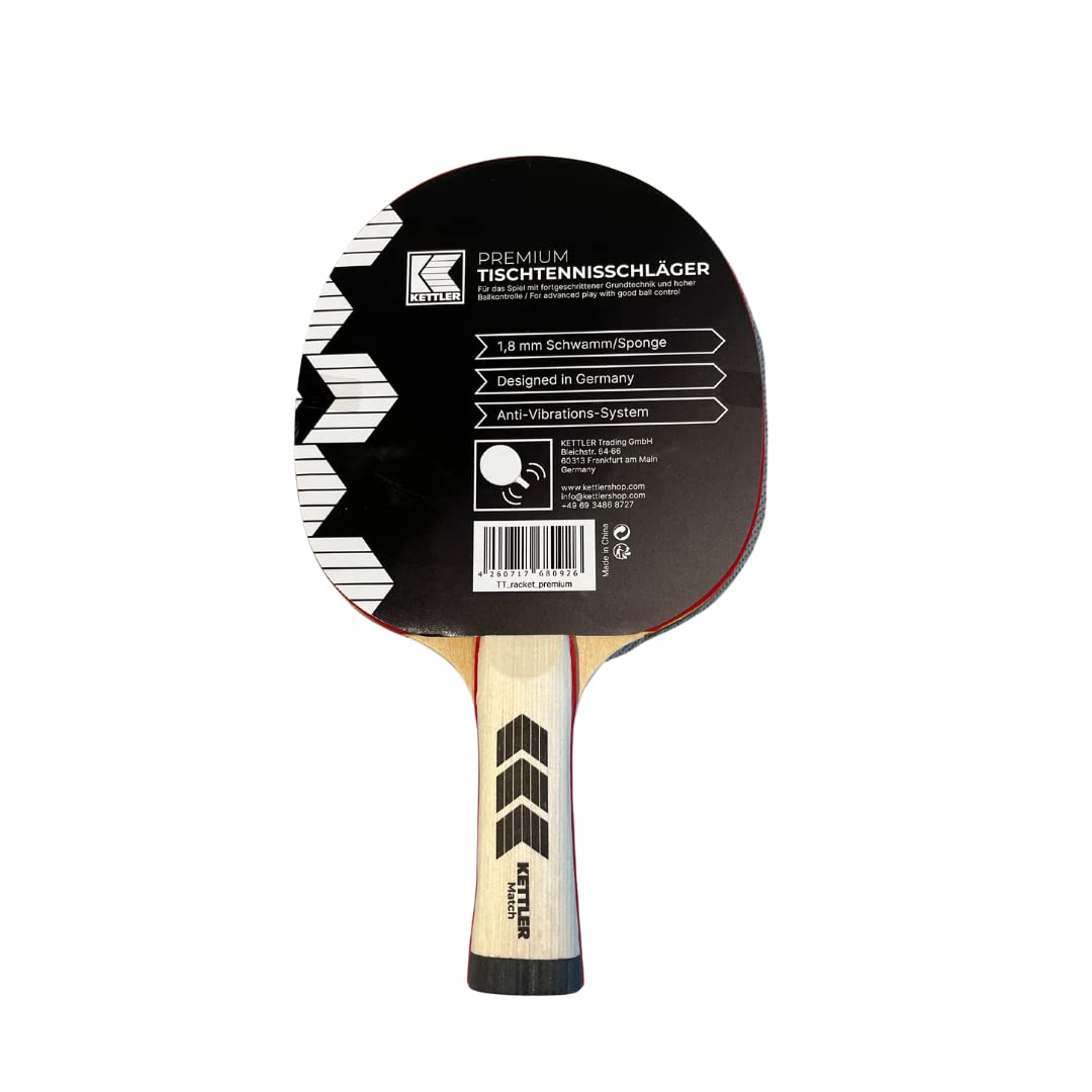 kettler-match-premium-tischtennisschl-ger-holz-ittf-belag-ergonomischer-griff image 4
