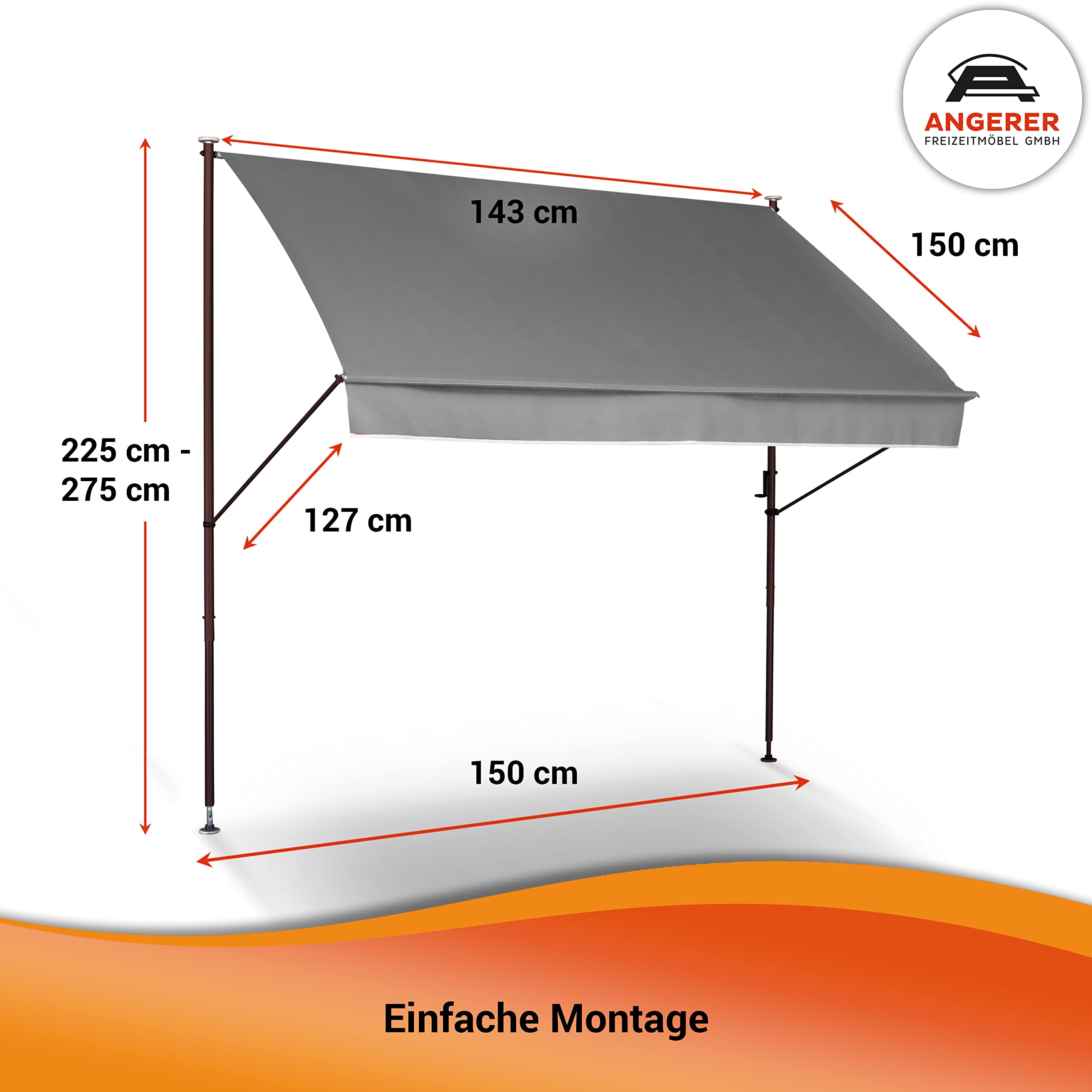 angerer-klemmmarkise-style-gr-n-150-cm-polyacryl-waschbar-ohne-bohren image 4
