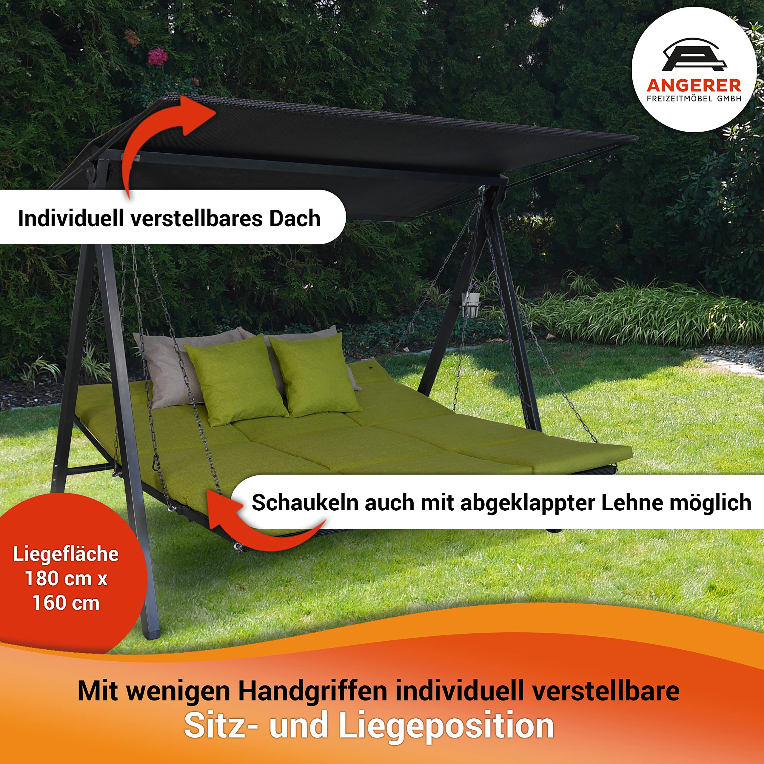 angerer-hollywoodschaukel-lounge-smart-beige-mit-bettfunktion-bis-270-kg image 4