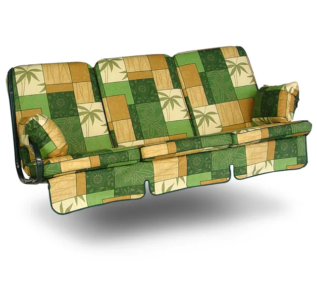 angerer-hollywoodschaukel-auflage-exklusiv-3-sitzer-gr-n-beige-gemustert image 1
