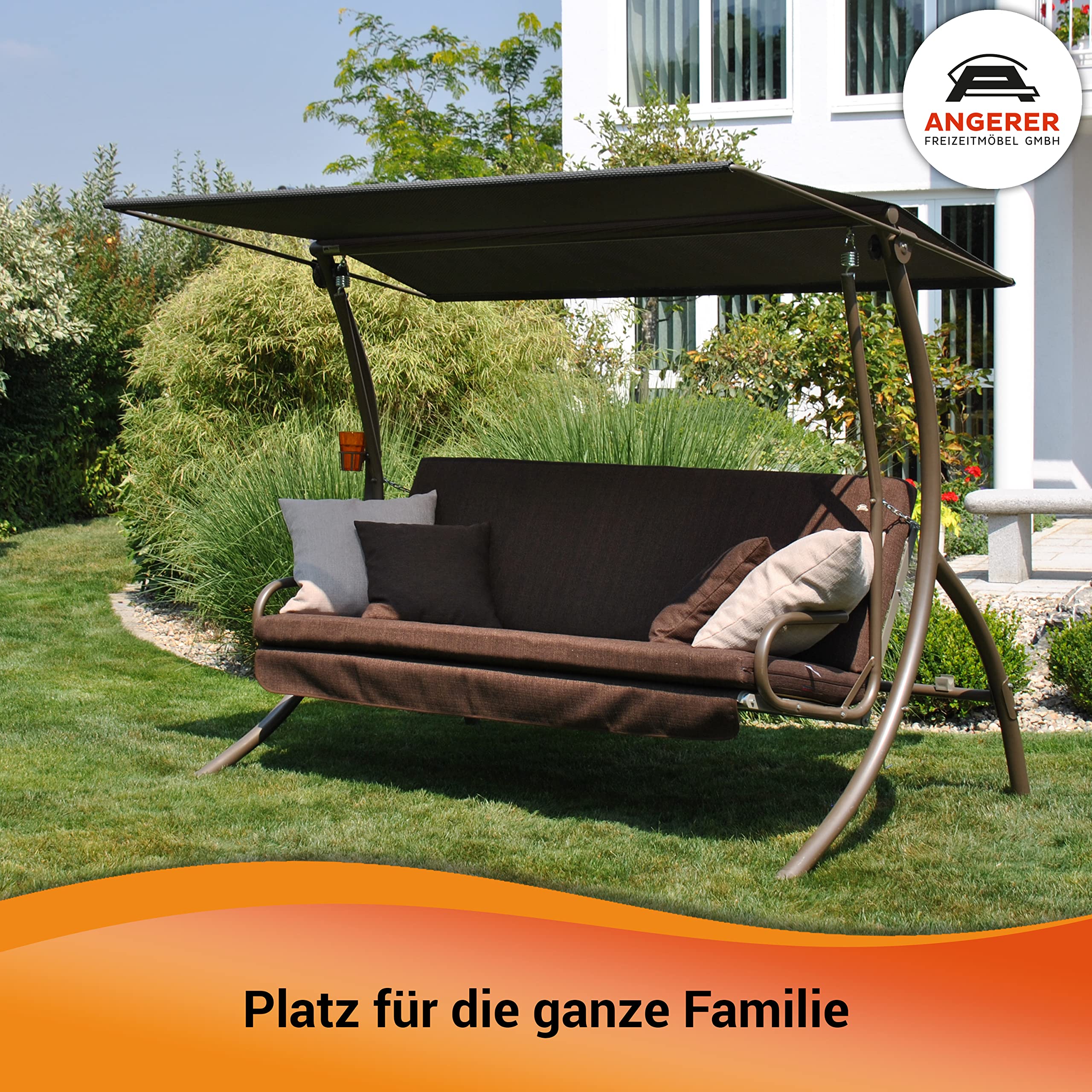 angerer-hollywoodschaukel-drift-smart-grau-3-sitzer-mit-bettfunktion image 7