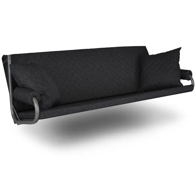 angerer-hollywoodschaukel-auflage-joy-dunkelgrau-3-sitzer-set-mit-kissen image 1