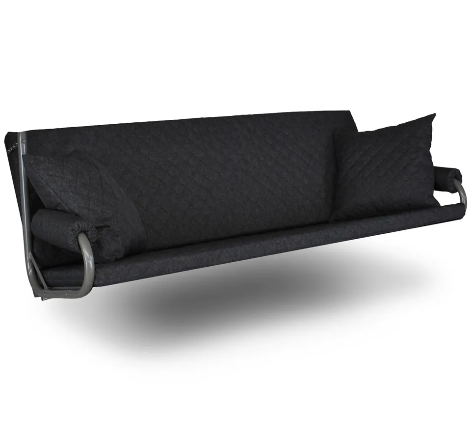 angerer-hollywoodschaukel-auflage-joy-dunkelgrau-3-sitzer-set-mit-kissen image 1