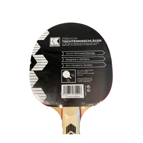kettler-match-premium-tischtennisschl-ger-holz-ittf-belag-ergonomischer-griff image 8