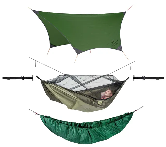amazonas-ultralight-outdoor-hammock-set-moskito-traveller-thermo-tarp-t-strap-un image 1