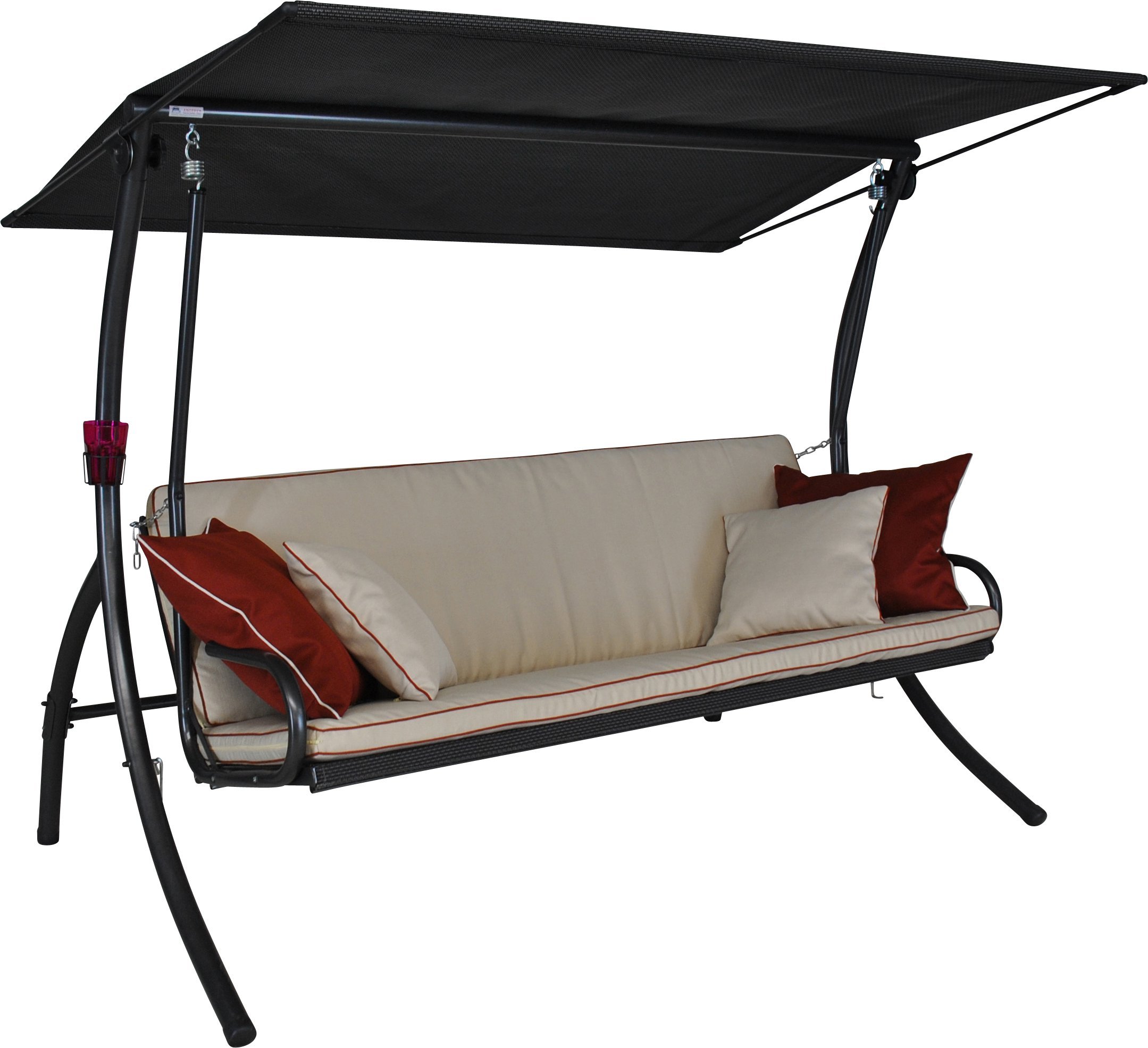angerer-hollywoodschaukel-elegance-style-grau-3-sitzer-mit-bettfunktion image 8