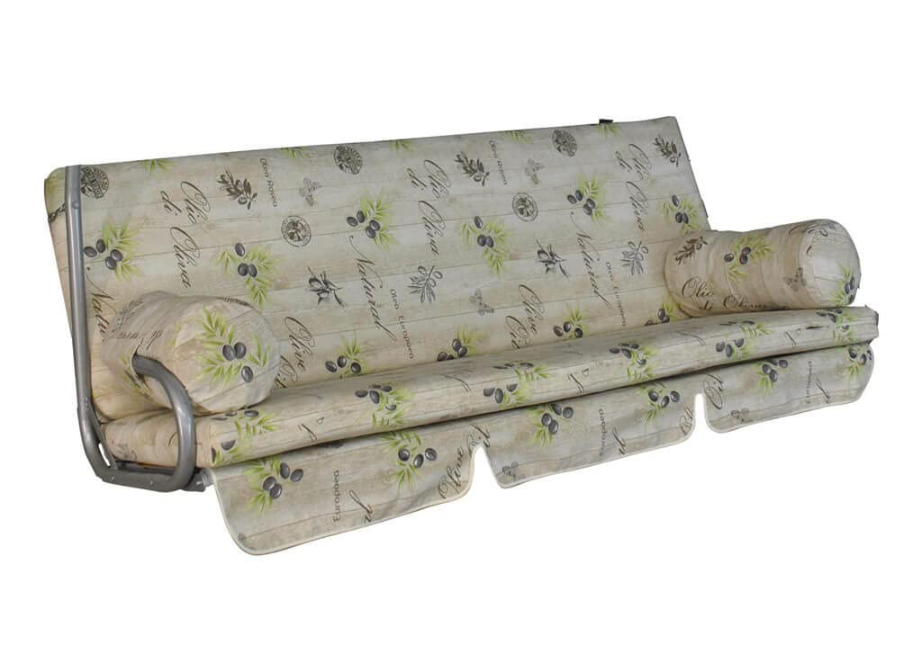 angerer-hollywoodschaukel-auflage-trend-terra-braun-gemustert-3-sitzer-set image 4