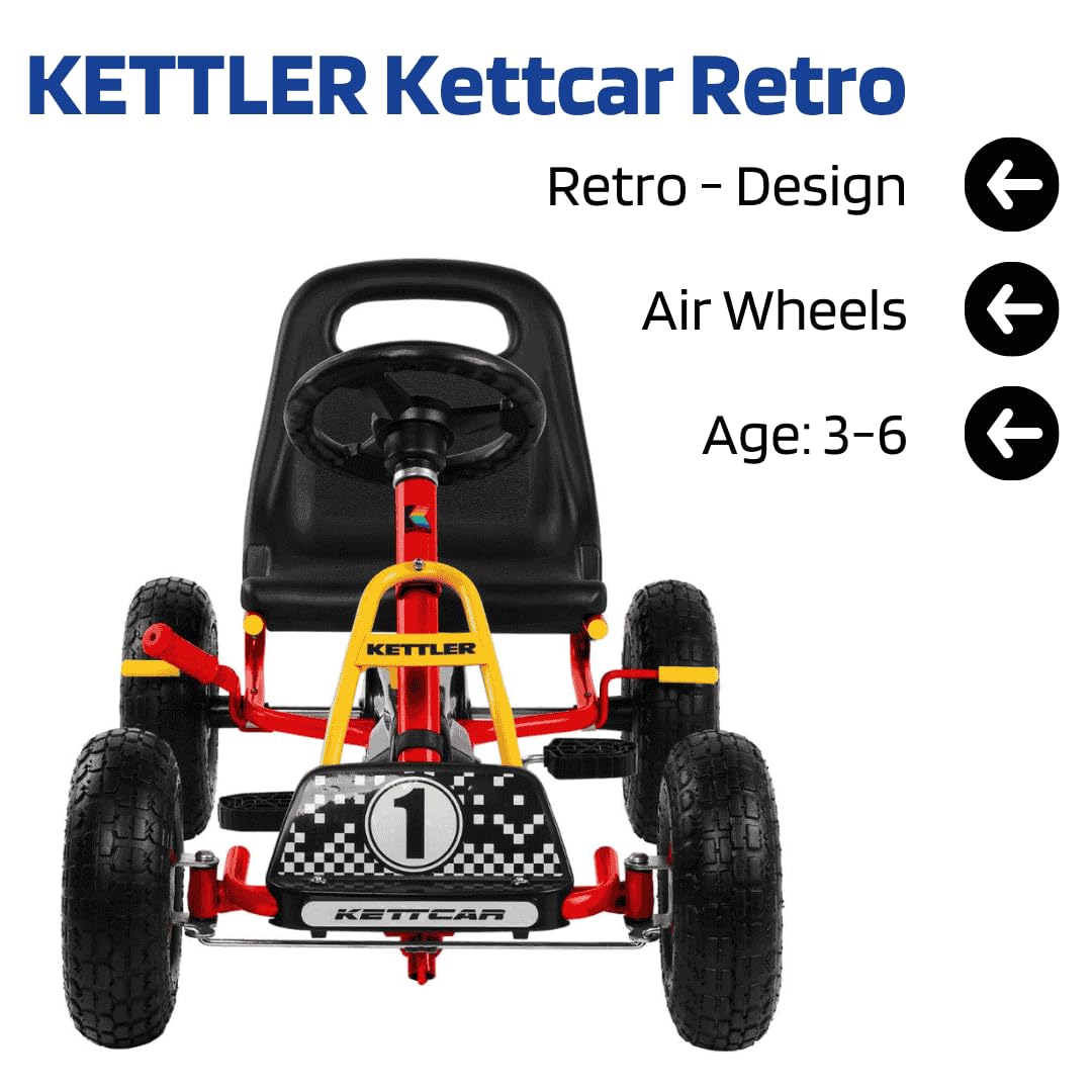 kettler-kettcar-retro-go-kart-mit-handbremse-und-luftbereifung-rot image 3