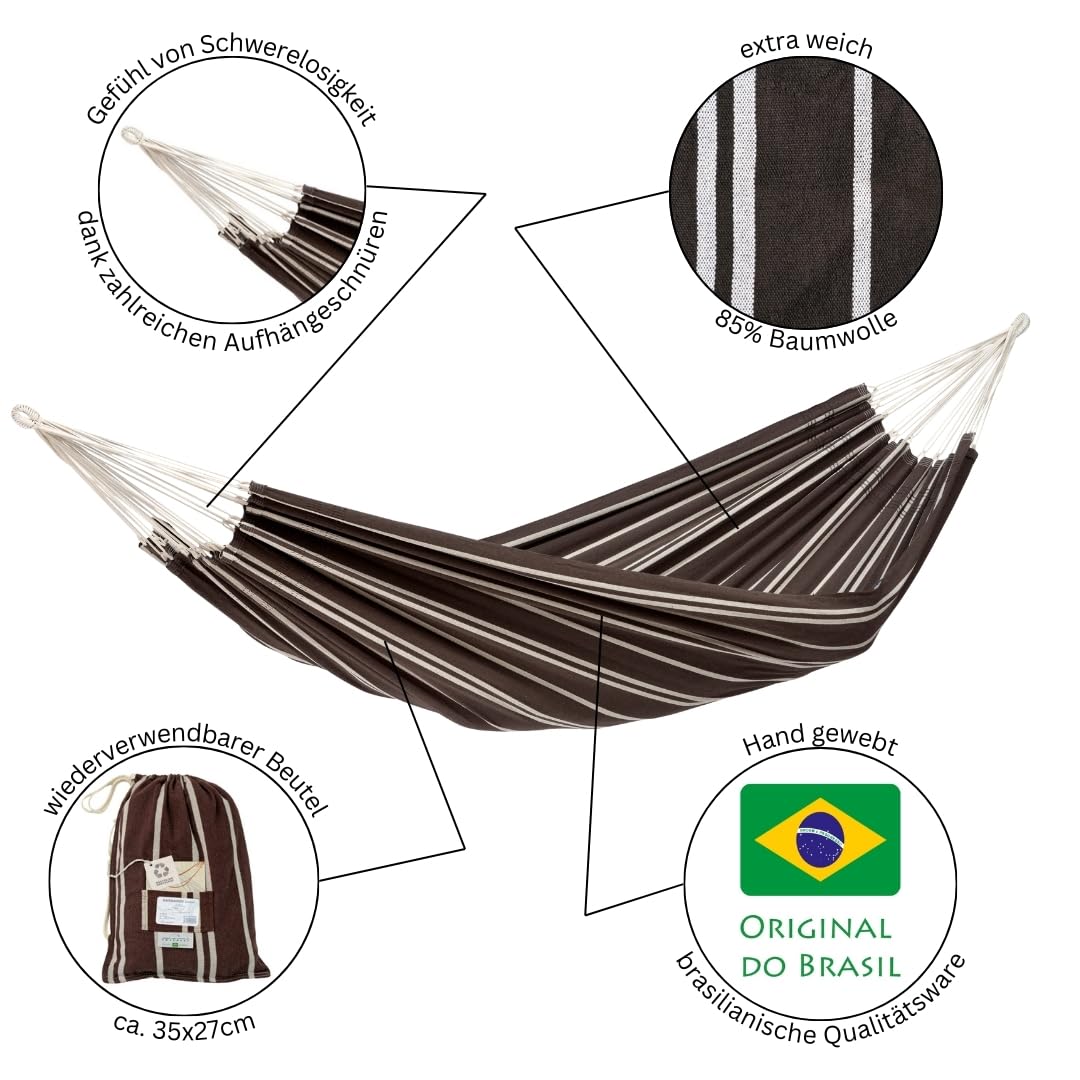 amazonas-barbados-mocca-brasilianische-h-ngematte-xl-230-x-150-cm-bis-200-kg image 2