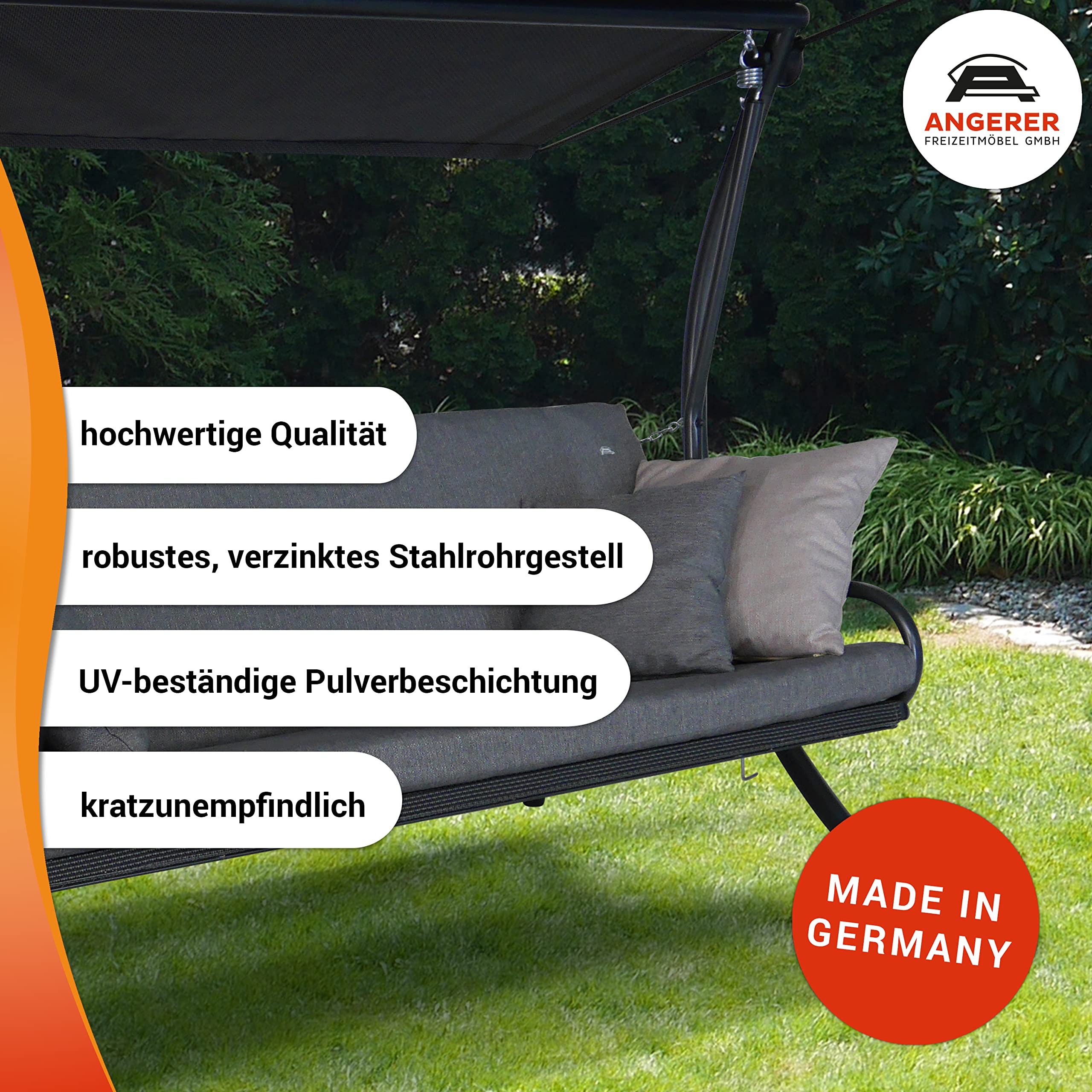 angerer-hollywoodschaukel-elegance-smart-grau-3-sitzer-mit-bettfunktion image 6
