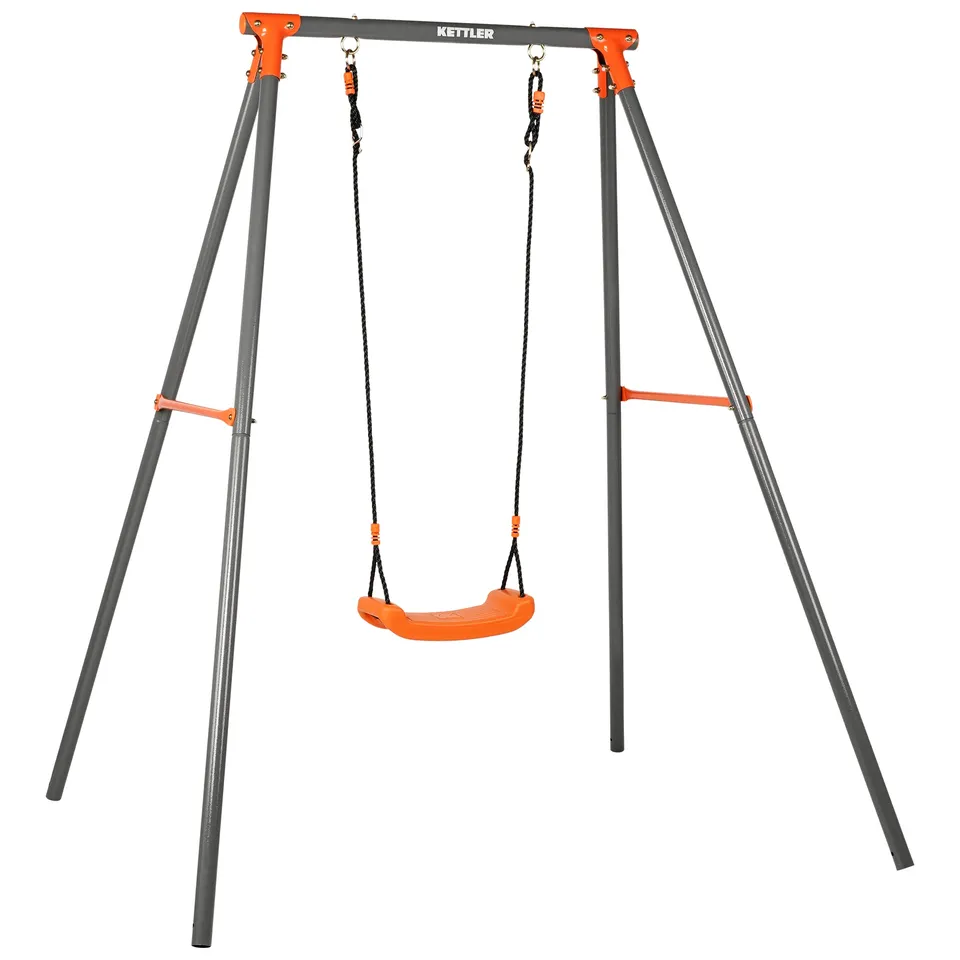 kettler-einzelschaukel-single-grau-orange-mit-sitz-und-bodenanker-ab-3-jahren-bi image 1