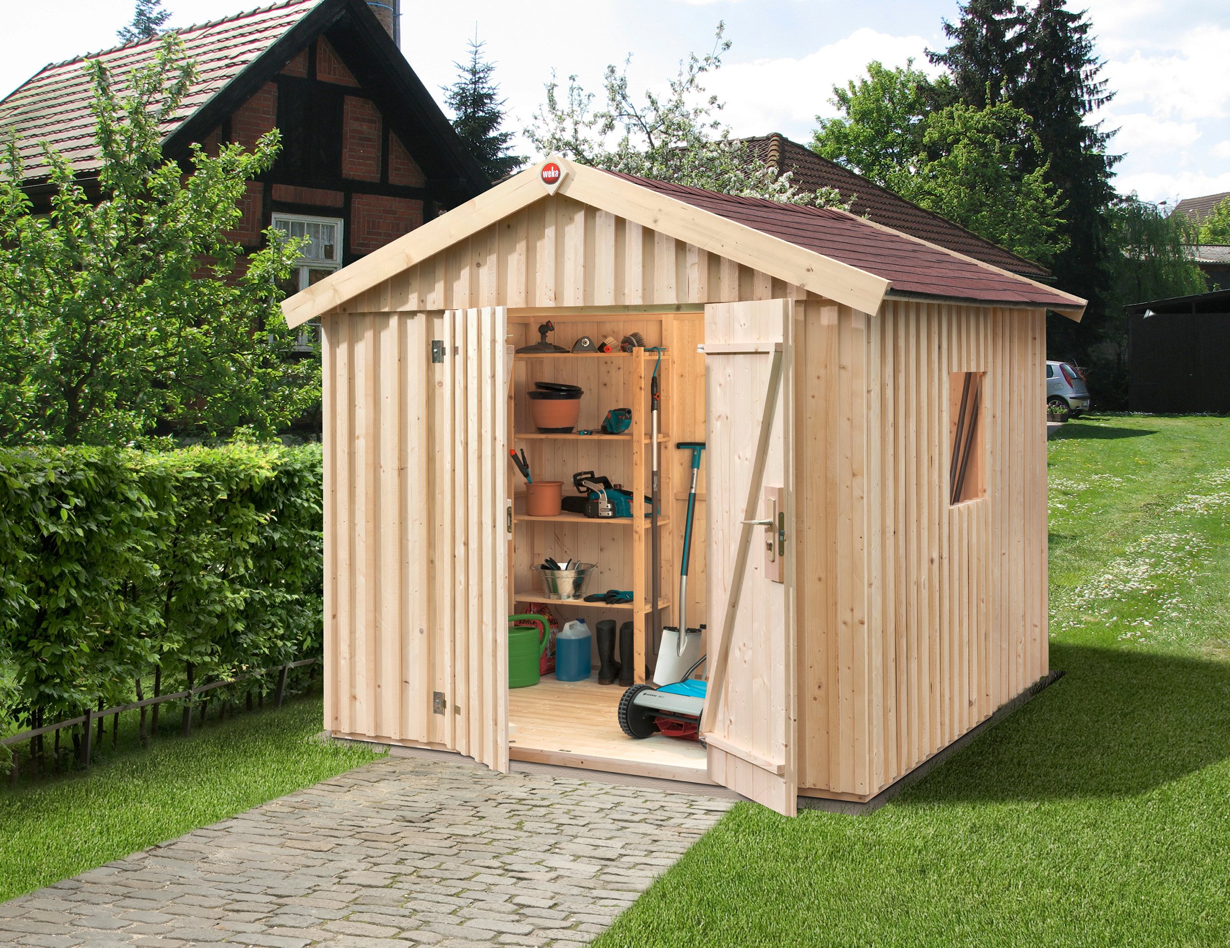weka-gartenhaus-schwedenhaus-gr-e-3-natur-32-mm-wand-240-x-246-cm-12-2-m image 1