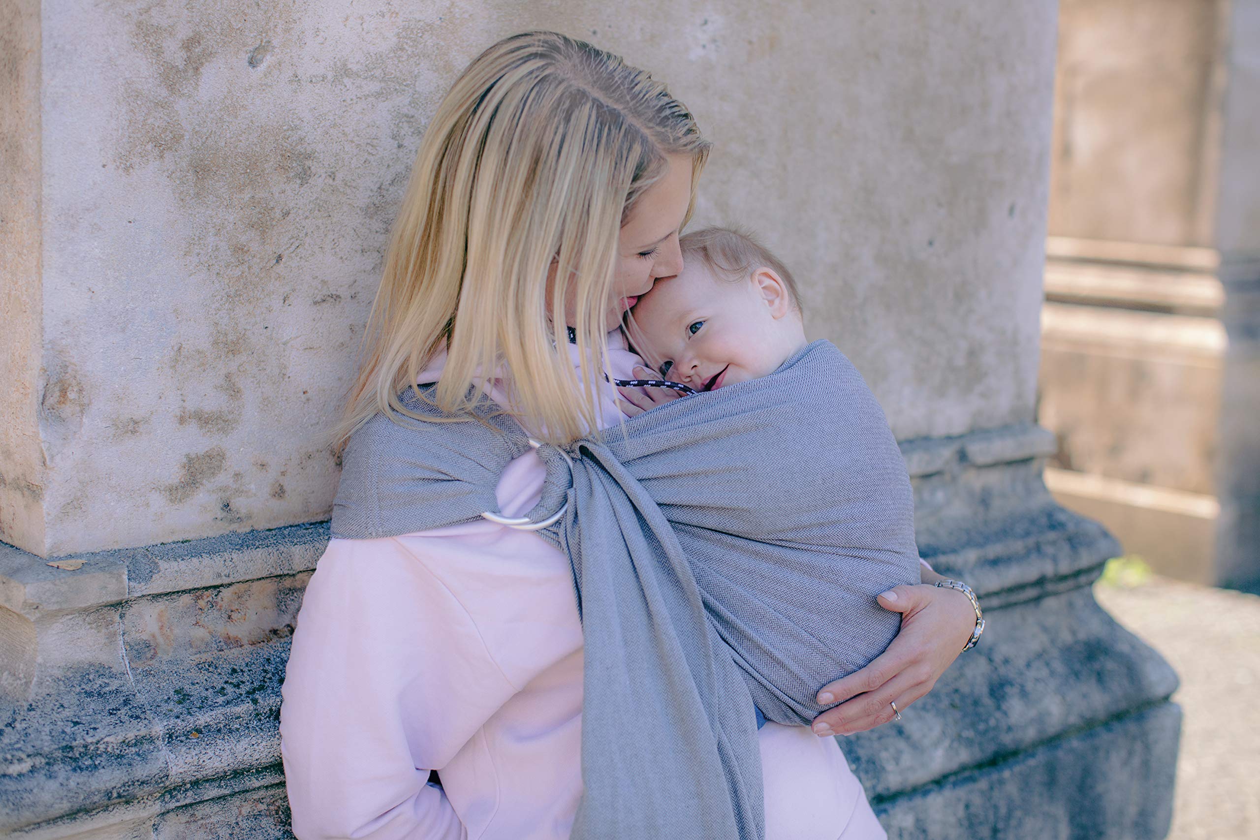 amazonas-babytragetuch-ring-sling-grey-180-cm-bis-15-kg image 6