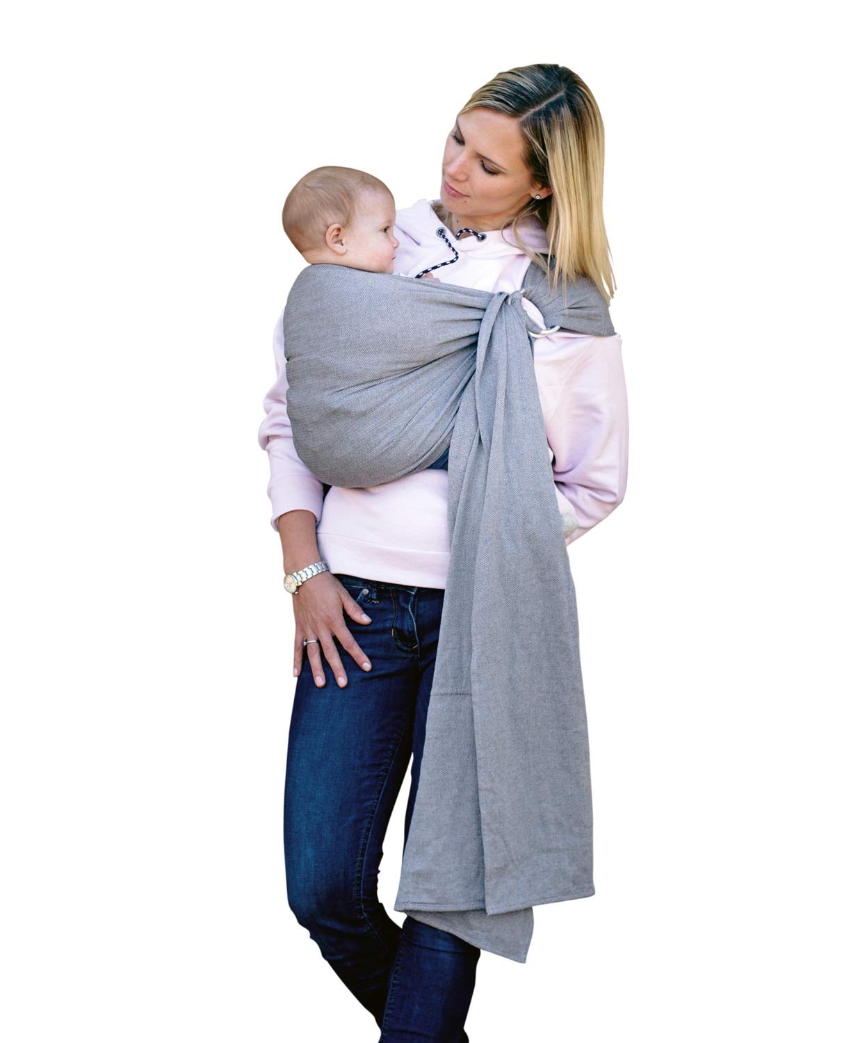 amazonas-babytragetuch-ring-sling-grey-180-cm-bis-15-kg image 1