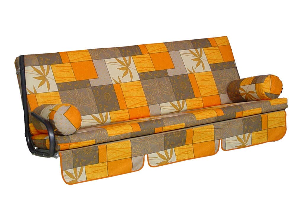 angerer-hollywoodschaukel-auflage-trend-terra-braun-gemustert-3-sitzer-set image 1