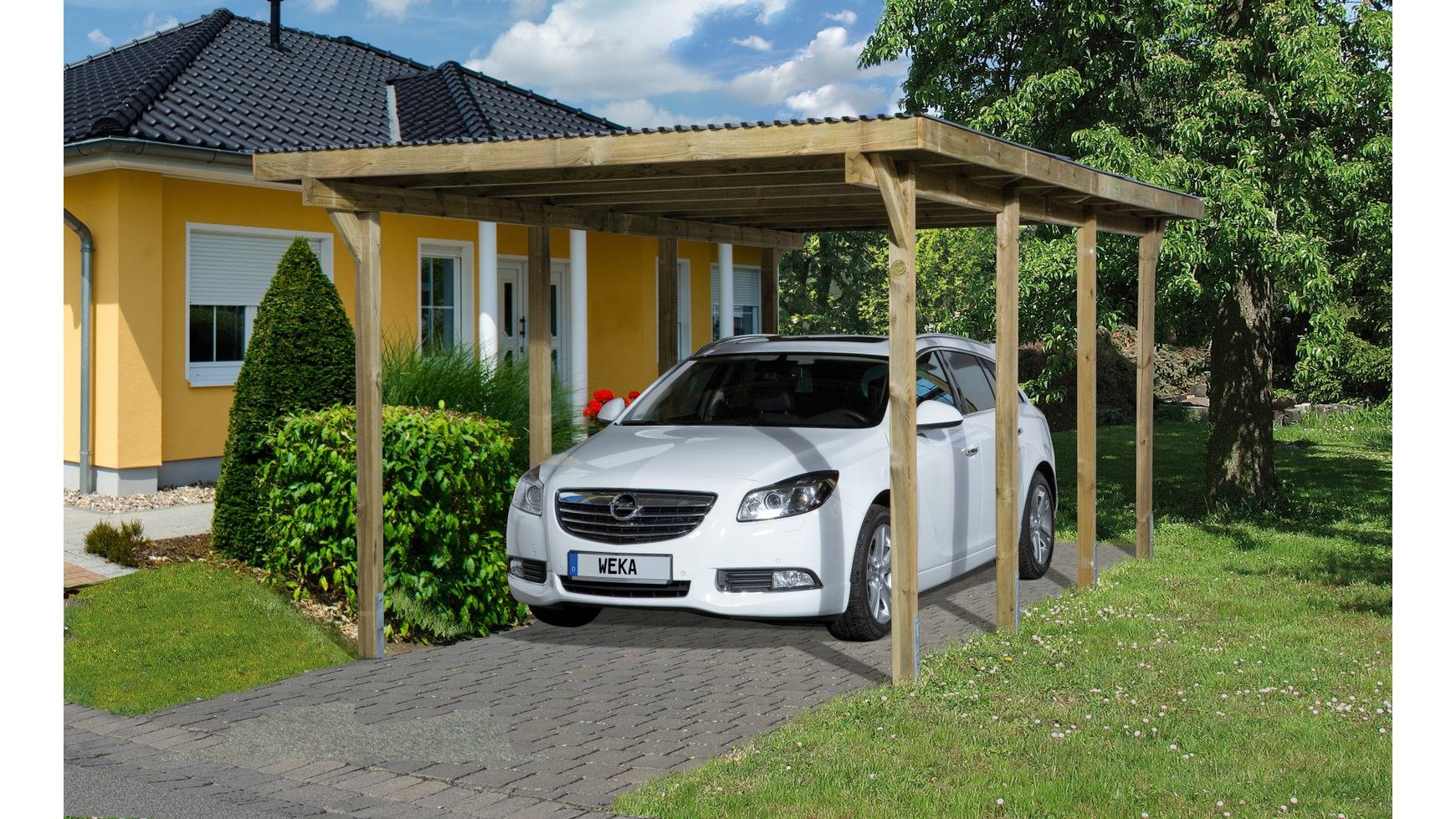 weka-einzelcarport-606-gr-1-kesseldruckimpr-gnierter-holz-carport-mit-pvc-wellda image 5